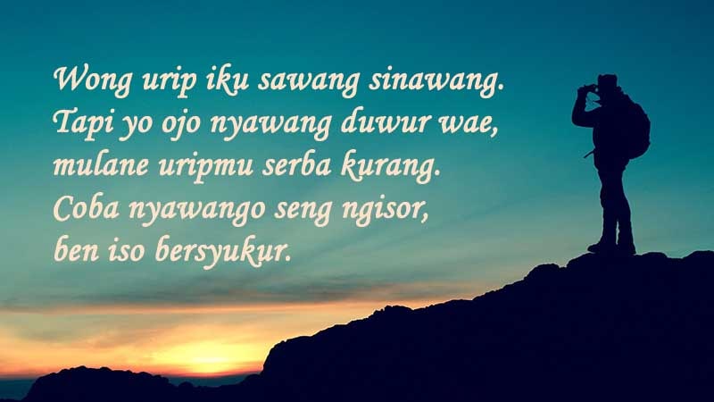 Caption IG Bahasa Jawa - Sawang Sinawang